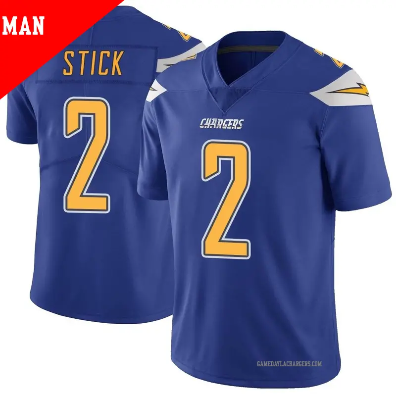 Men s 2 Easton Stick Los Angeles Chargers Limited Royal Color Rush Vapor Untouchable Jersey