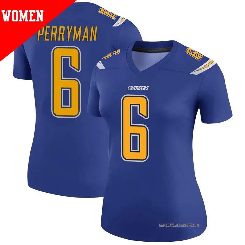 Women s 6 Denzel Perryman Los Angeles Chargers Legend Royal Color Rush Jersey